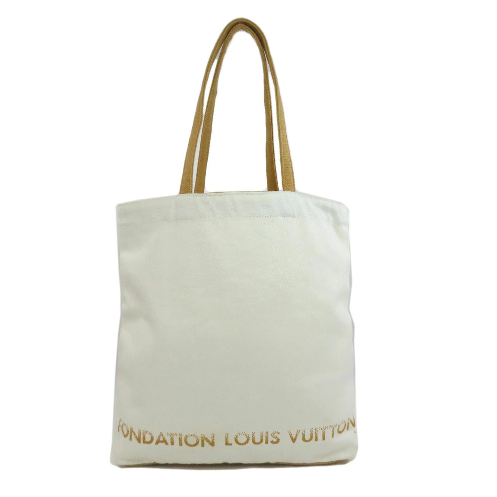 Louis Vuitton Tote Fondation Bag Canvas Black